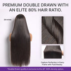 Glueless HD Lace Straight T-Part Lace Human Hair Wig 250% Density | 10"-28"