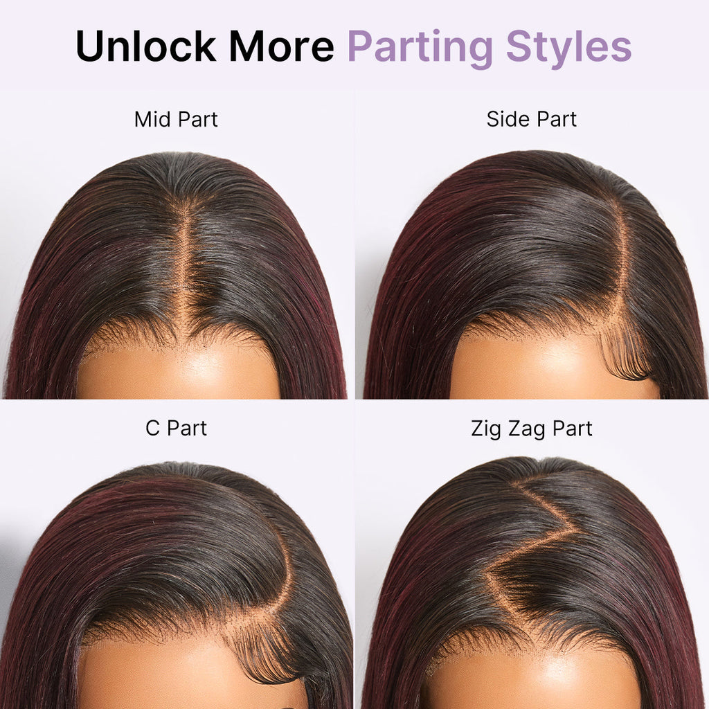 Glueless HD Lace Water Wave T-Part Lace Human Hair Wig - Ombre 180% Density | 10"-28"