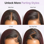 Glueless HD Lace Water Wave T-Part Lace Human Hair Wig - Ombre 180% Density | 10"-28"