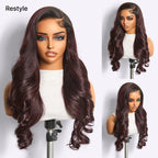 Glueless HD Lace Water Wave T-Part Lace Human Hair Wig - Ombre 180% Density | 10"-28"