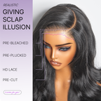 Glueless HD Lace Body Wave T-Part Lace Human Hair Wig - Red | 10"-28"