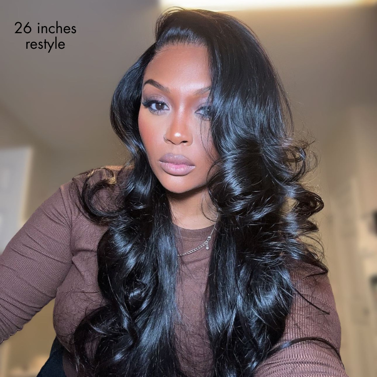 Glueless HD Lace Body Wave T-Part Lace Human Hair Wig - Red | 10"-28"