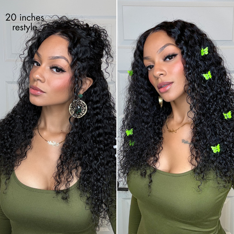 Glueless Curly T-Part Lace Human Hair Wig 250% Density | 10"-28"
