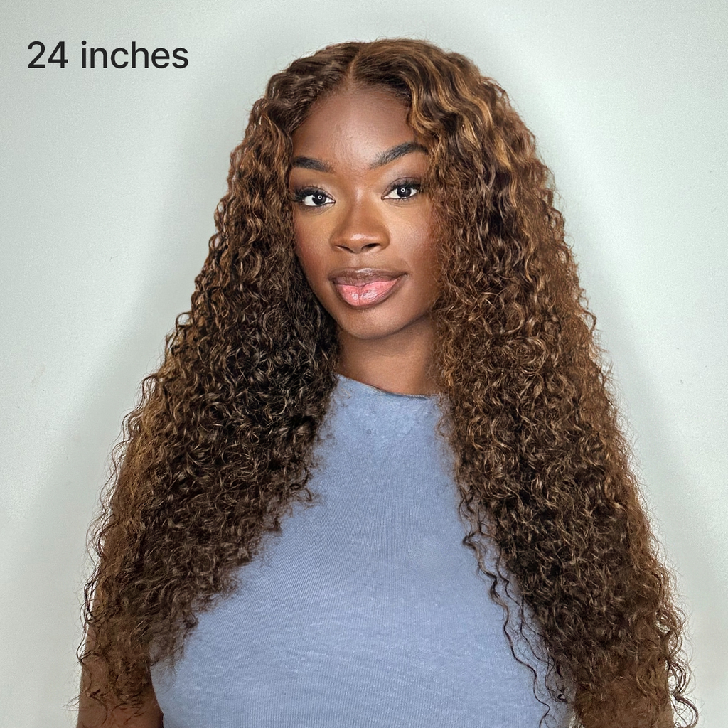 Glueless HD Lace Curly T-Part Lace Human Hair Wig - Red | 10"-28"