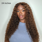 Glueless HD Lace Curly T-Part Lace Human Hair Wig - Red | 10"-28"