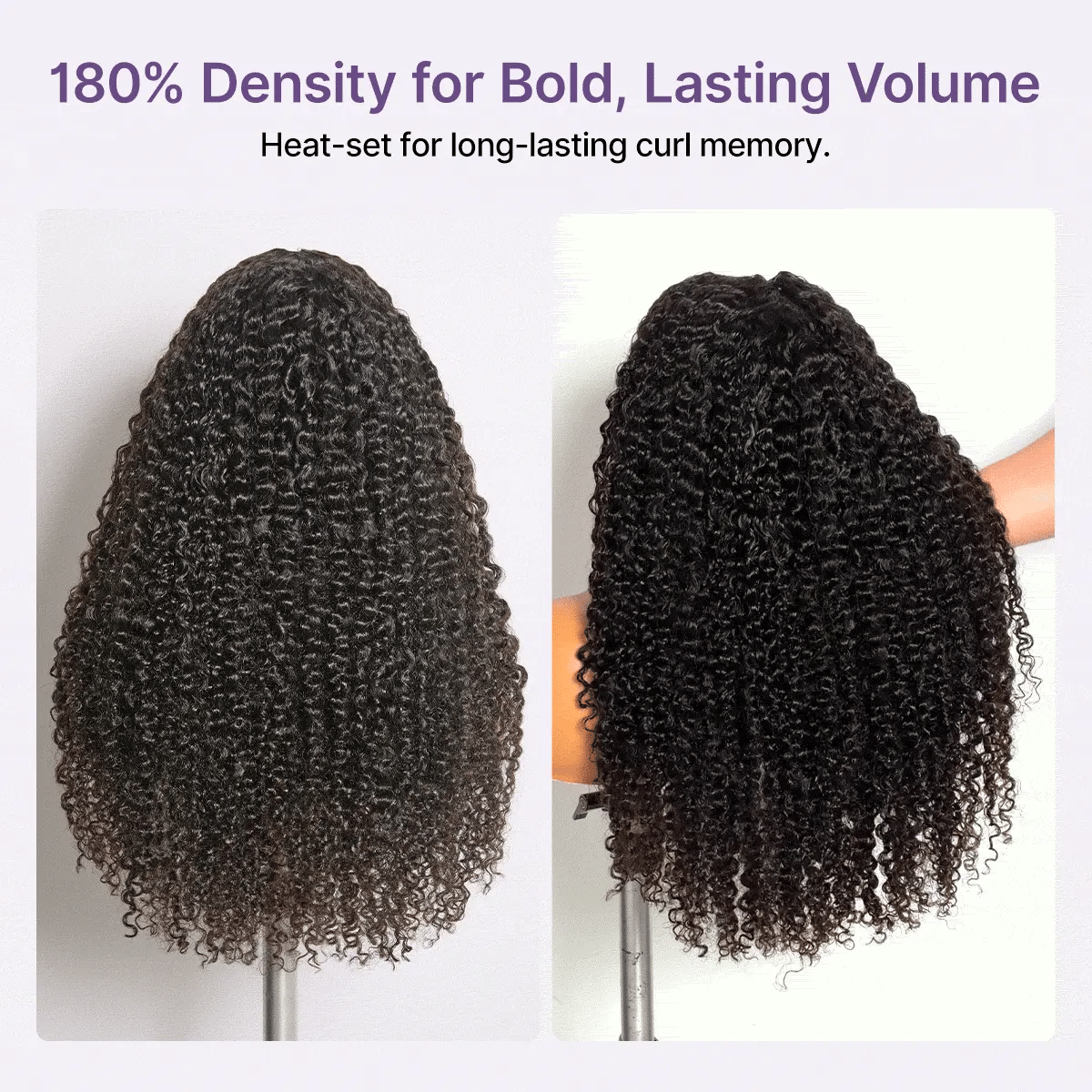Glueless Curly V-Part Human Hair Wig | 10"-28"