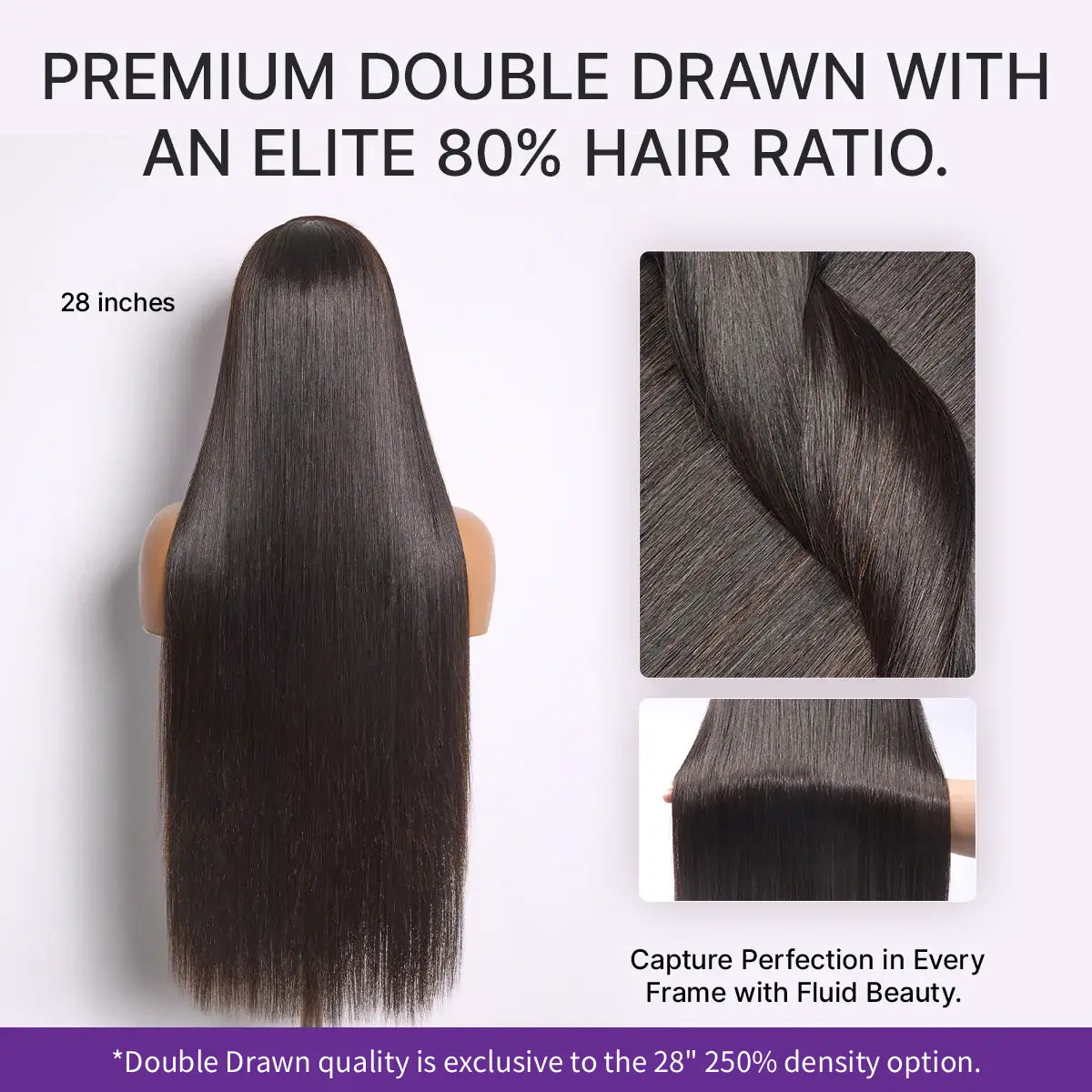 Glueless HD Lace Straight T-Part Lace Human Hair Wig 250% Density | 10"-28"