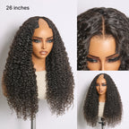 Glueless Curly V-Part Human Hair Wig | 10"-28"