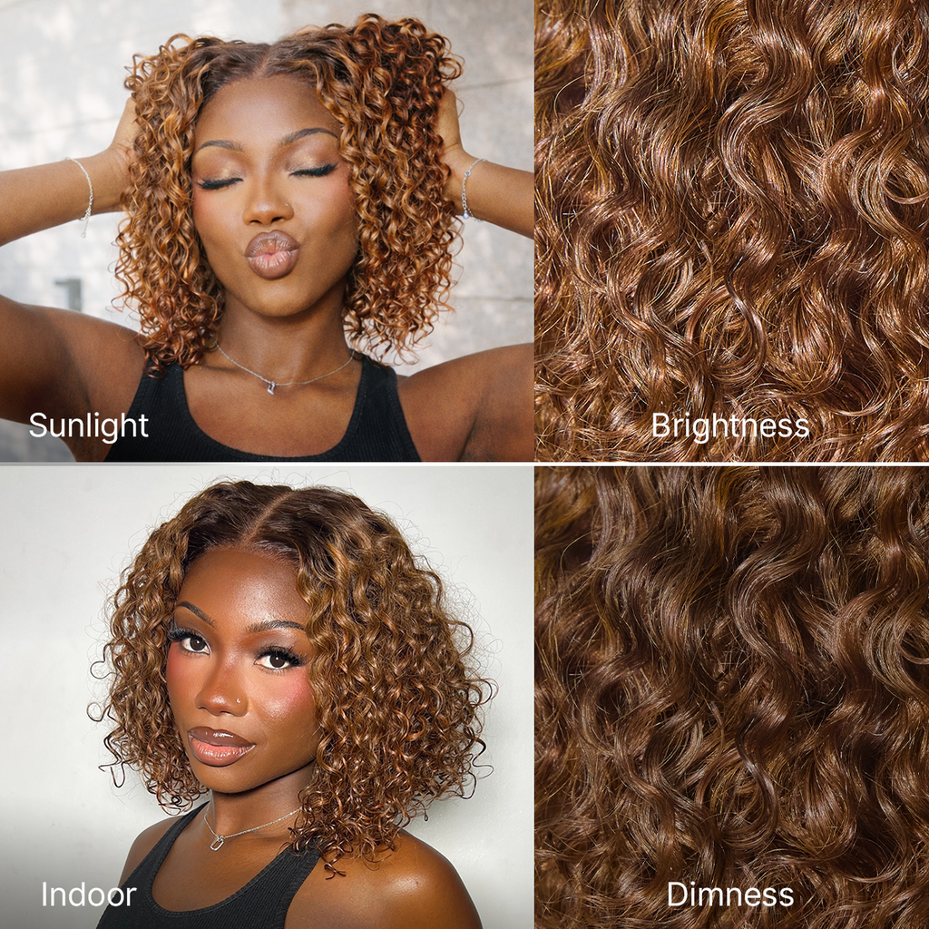 Glueless Curly T-Part Lace Human Hair Wig - Grey | 10"-28"