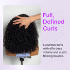 Glueless HD Lace Curly T-Part Lace Human Hair Wig 180% Density | 10"-28"