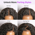 Glueless HD Lace Curly T-Part Lace Human Hair Wig 180% Density | 10"-28"