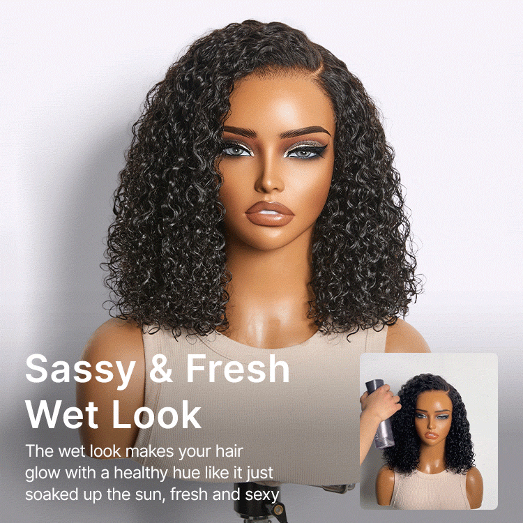 Glueless HD Lace Curly T-Part Lace Human Hair Wig 180% Density | 10"-28"
