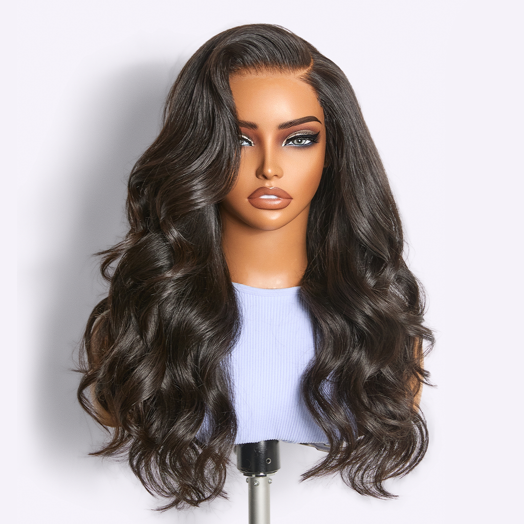 Glueless HD Lace Layered T-Part Lace Human Hair Wig - Grey | 10"-28"