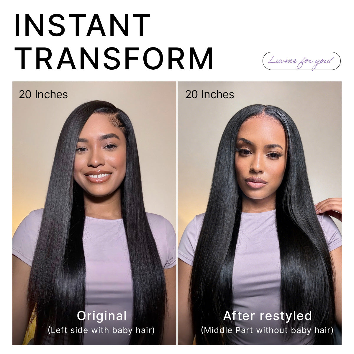 Glueless HD Lace Straight T-Part Lace Human Hair Wig 250% Density | 10"-28"