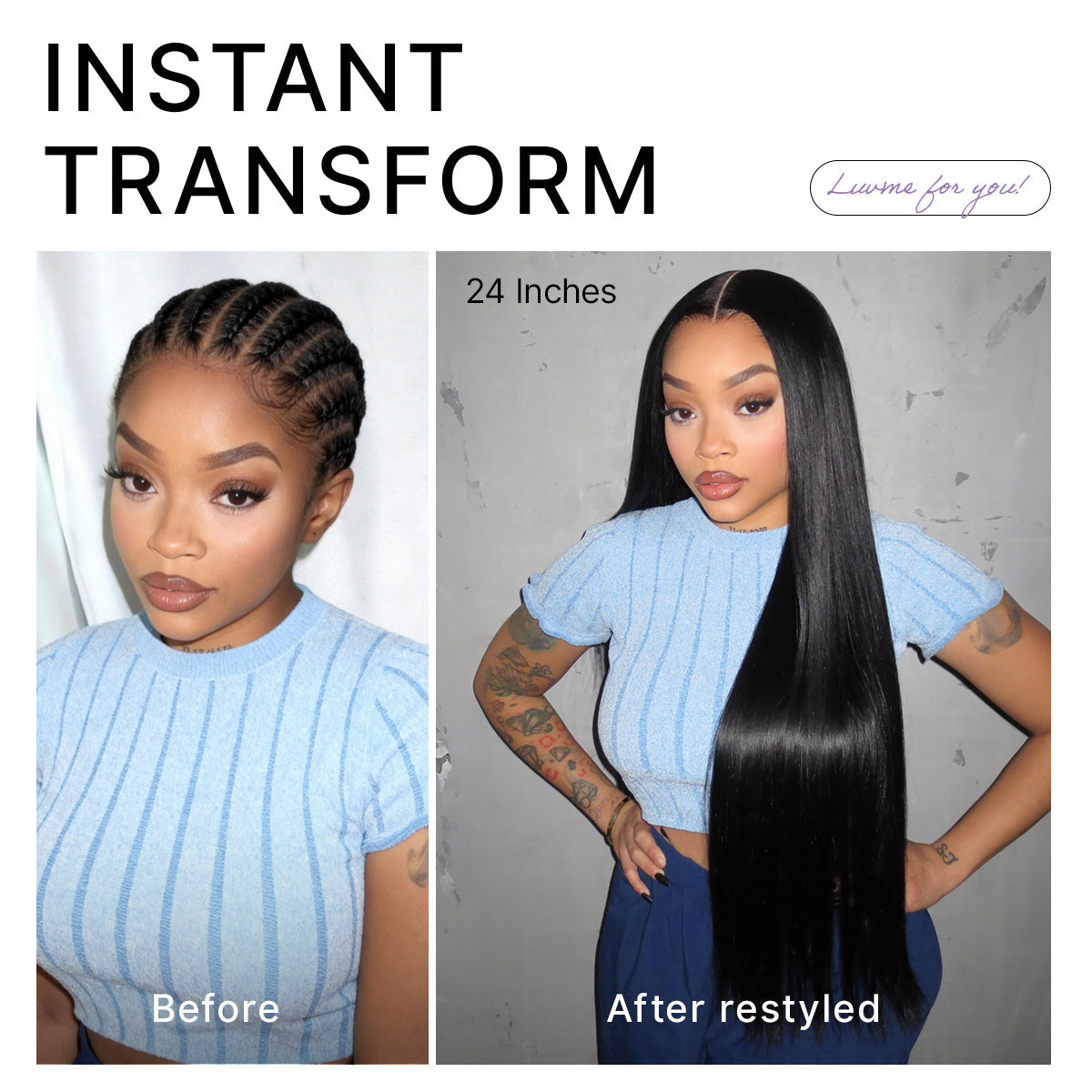 Glueless HD Lace Straight T-Part Lace Human Hair Wig 250% Density | 10"-28"