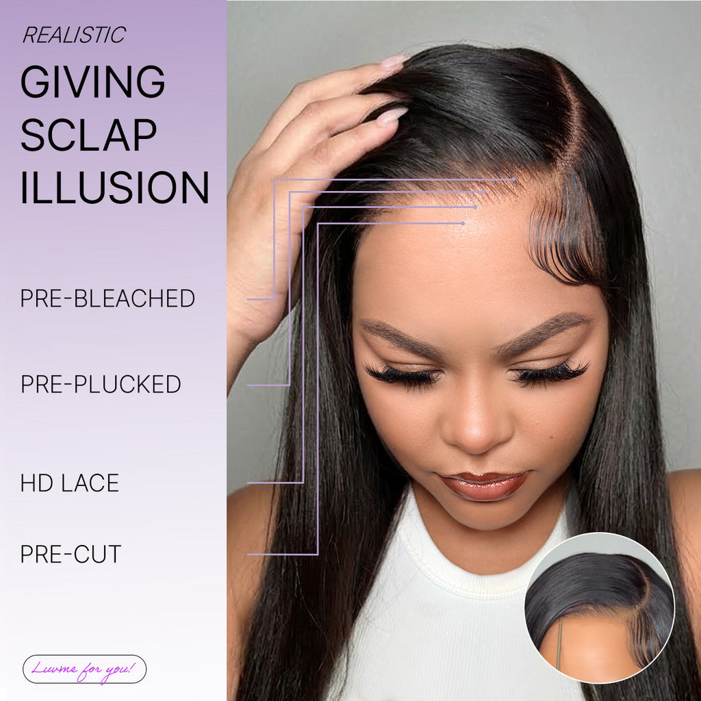 Glueless HD Lace Straight T-Part Lace Human Hair Wig 250% Density | 10"-28"
