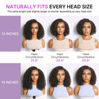 Glueless HD Lace Curly T-Part Lace Human Hair Wig 180% Density | 10"-28"