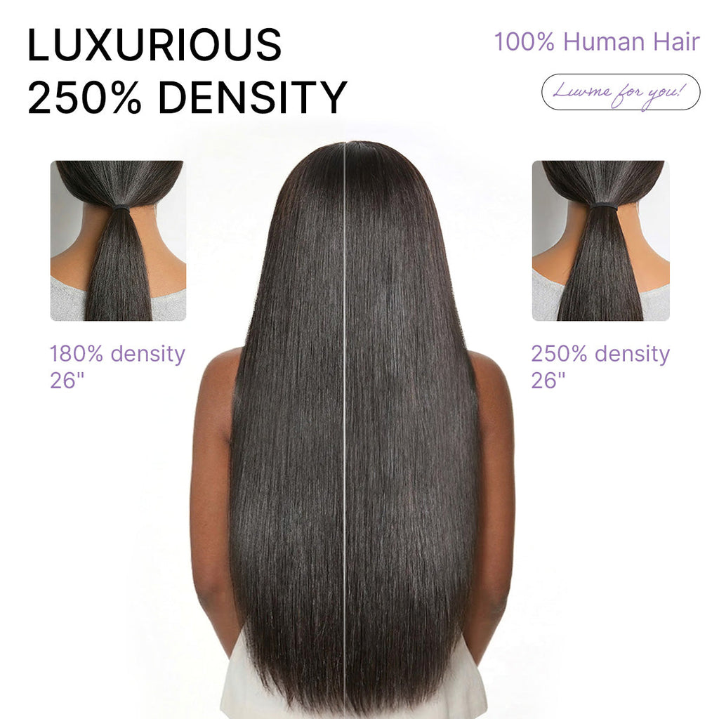 Glueless HD Lace Straight T-Part Lace Human Hair Wig 250% Density | 10"-28"
