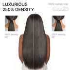 Glueless HD Lace Straight T-Part Lace Human Hair Wig 250% Density | 10"-28"