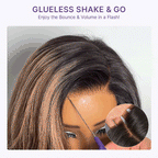 Glueless HD Lace Layered T-Part Lace Human Hair Wig - Red | 8"-14"
