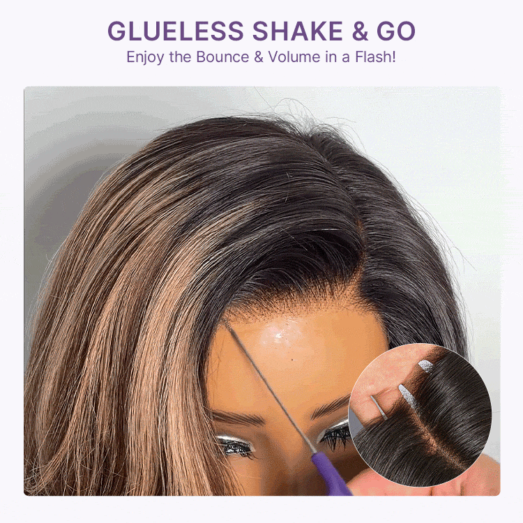 Glueless HD Lace Layered T-Part Lace Human Hair Wig - Red | 8"-14"