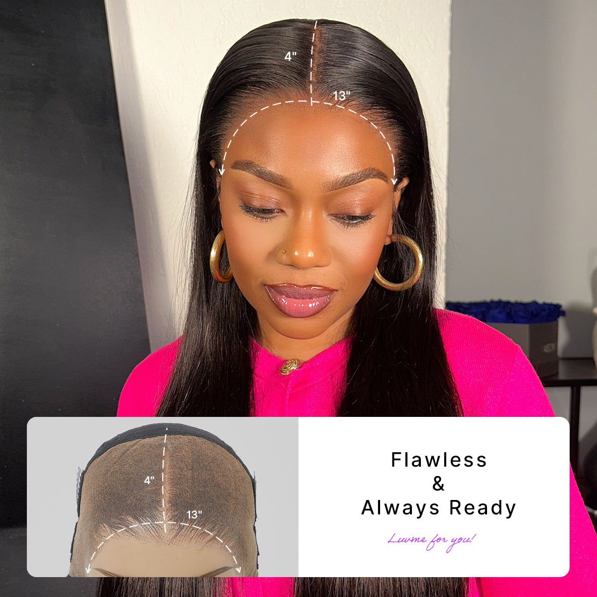 Glueless Straight T-Part Lace Human Hair Wig - Blonde Pre-Plucked | 10"-28"