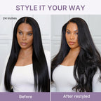 Glueless Straight T-Part Lace Human Hair Wig - Blonde Pre-Plucked | 10"-28"