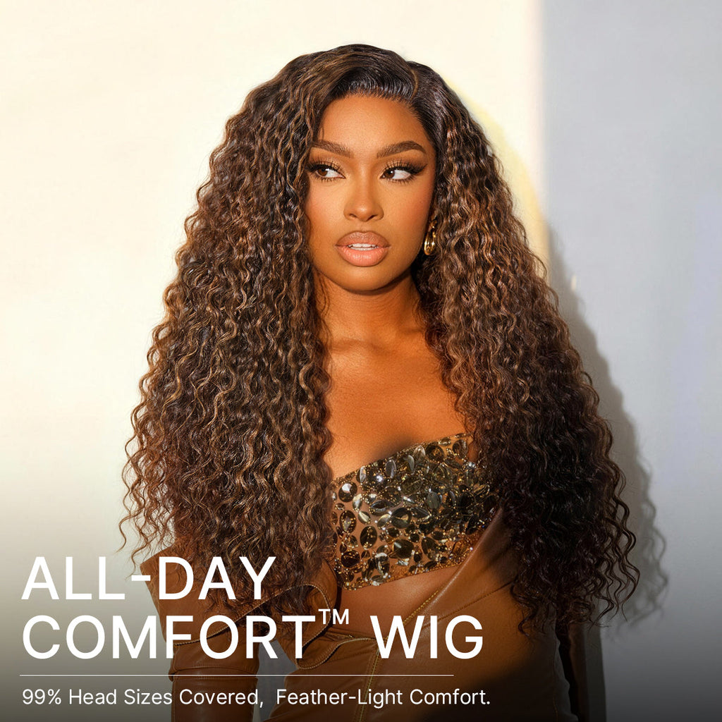 Glueless HD Lace Curly T-Part Lace Human Hair Wig - Red | 10"-28"