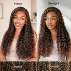 Glueless HD Lace Curly T-Part Lace Human Hair Wig - Red | 10"-28"