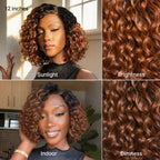 Glueless HD Lace Bob T-Part Lace Human Hair Wig - Highlight | 8"-14"