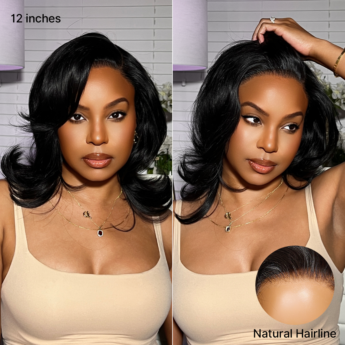 Glueless HD Lace Layered T-Part Lace Human Hair Wig - Red | 8"-14"
