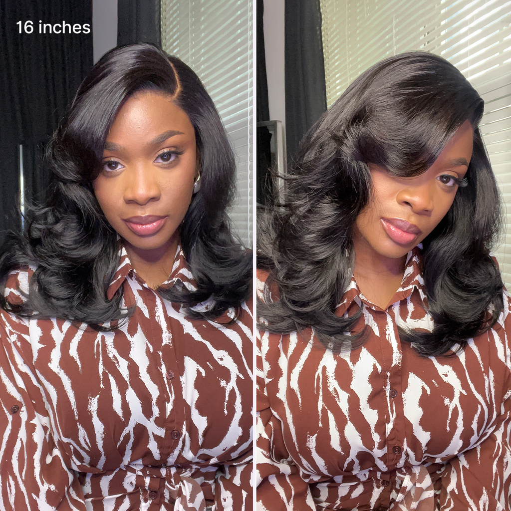 Glueless HD Lace Layered T-Part Lace Human Hair Wig - Red | 8"-14"