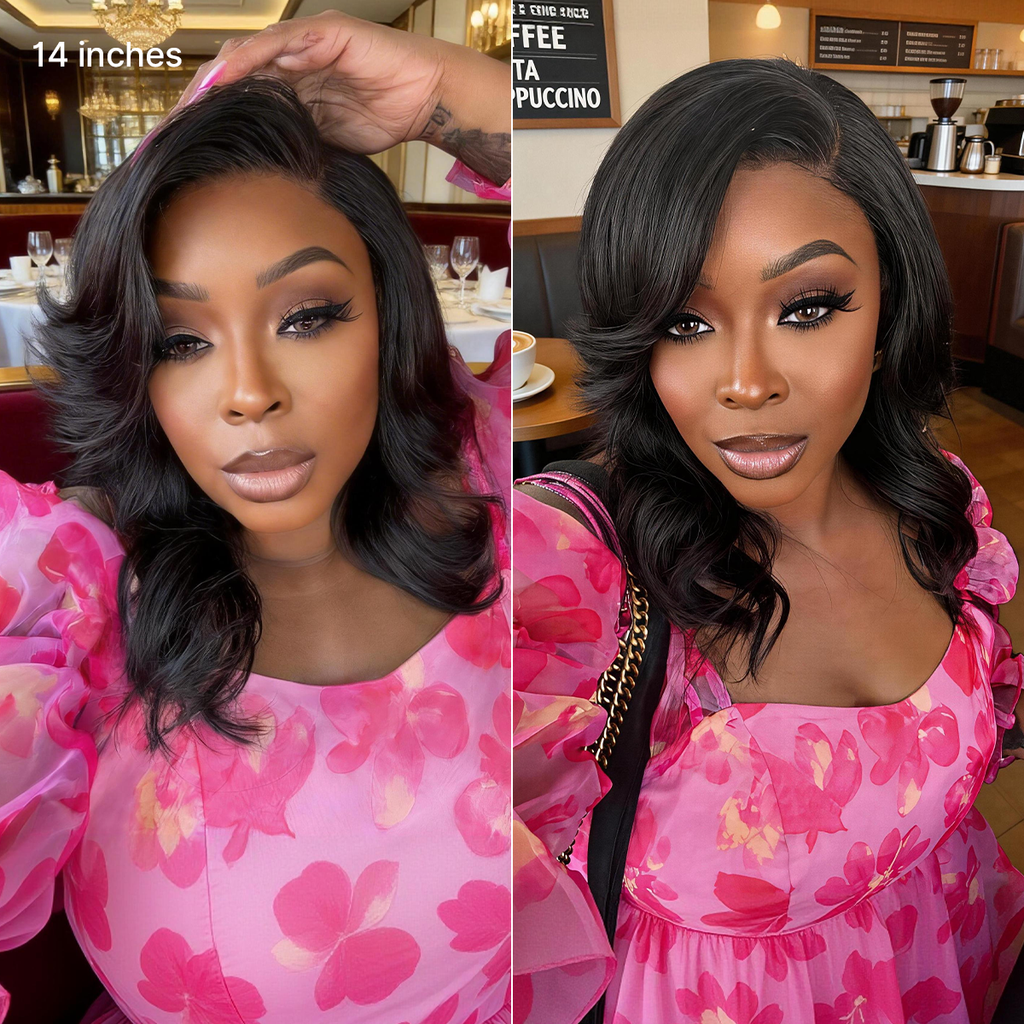 Glueless HD Lace Layered T-Part Lace Human Hair Wig - Red | 8"-14"