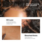 Glueless HD Lace Pixie U-Part Human Hair Wig - Highlight | 8"-14"