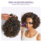 Glueless HD Lace Pixie T-Part Lace Human Hair Wig - Highlight | 8"-14"