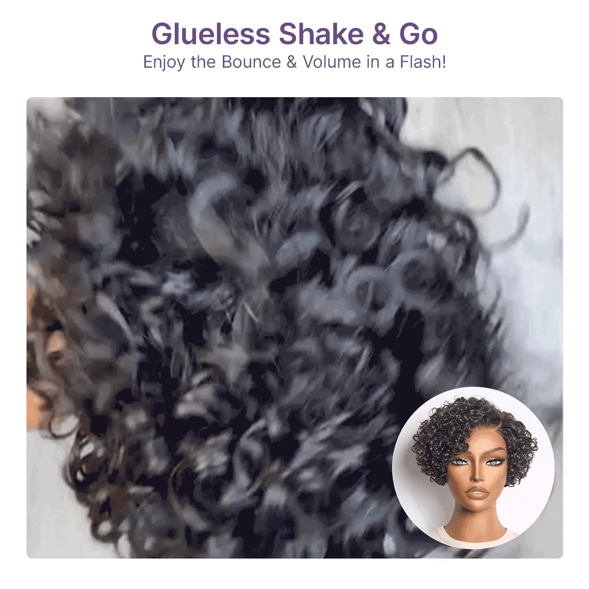 Glueless HD Lace Pixie T-Part Lace Human Hair Wig - Highlight | 8"-14"