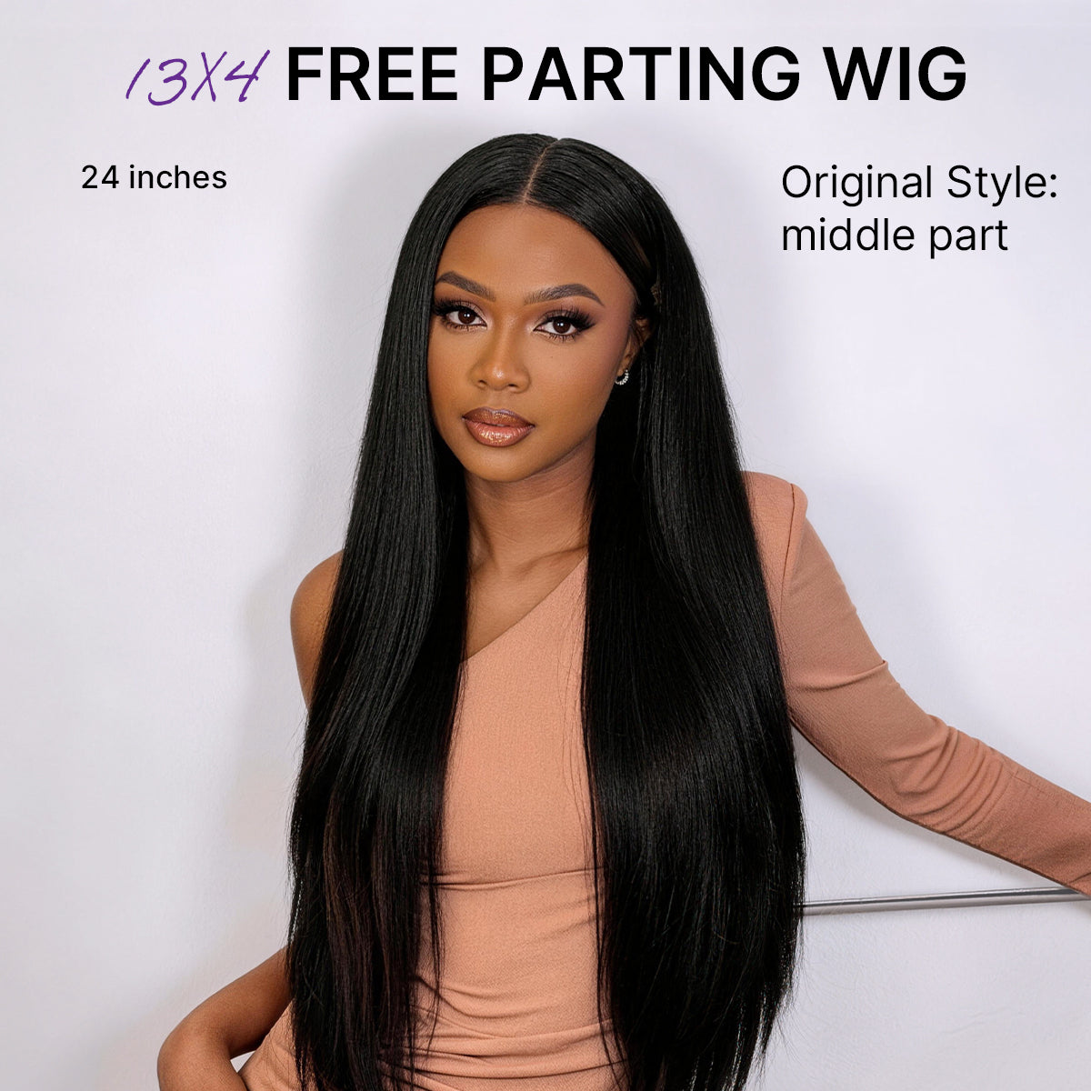 Glueless Straight T-Part Lace Human Hair Wig - Blonde | 10"-28"