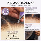 Glueless Straight T-Part Lace Human Hair Wig - Blonde | 10"-28"