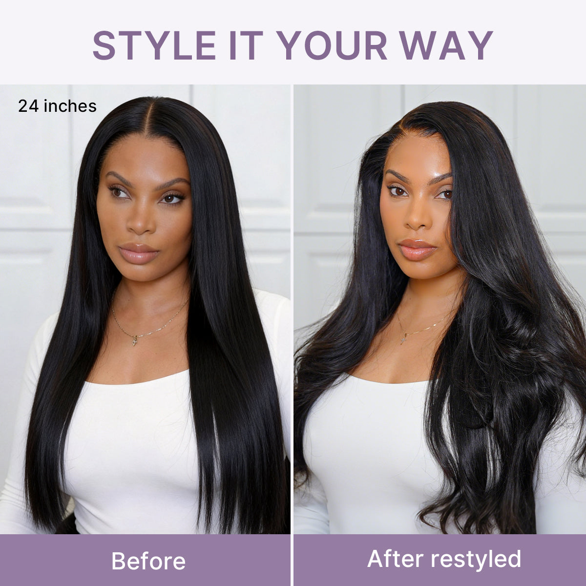 Glueless Straight T-Part Lace Human Hair Wig - Blonde | 10"-28"