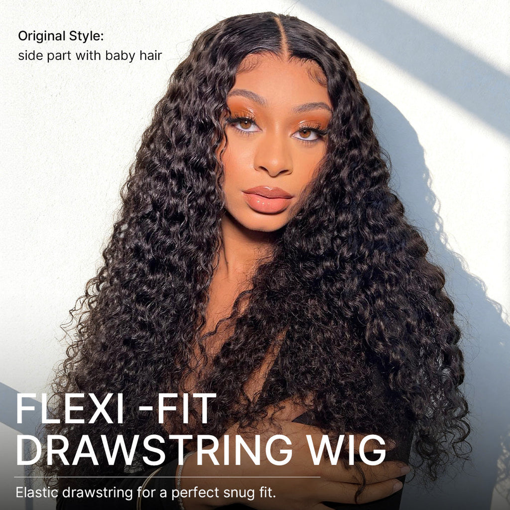 Glueless Curly T-Part Lace Human Hair Wig 250% Density | 10"-28"