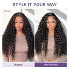 Glueless Curly T-Part Lace Human Hair Wig 250% Density | 10"-28"