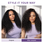 Glueless Curly T-Part Lace Human Hair Wig 250% Density | 10"-28"