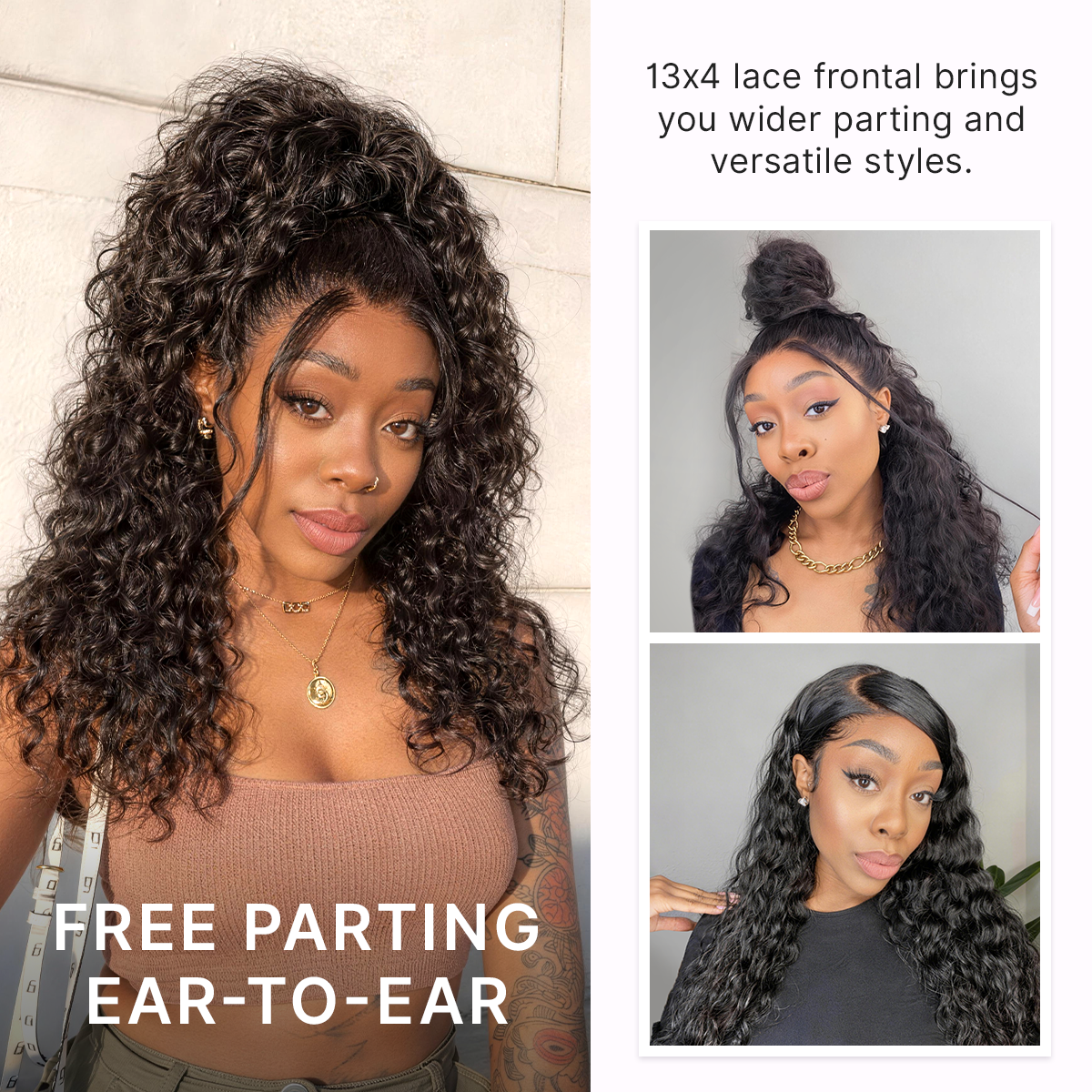 Glueless Curly T-Part Lace Human Hair Wig 250% Density | 10"-28"