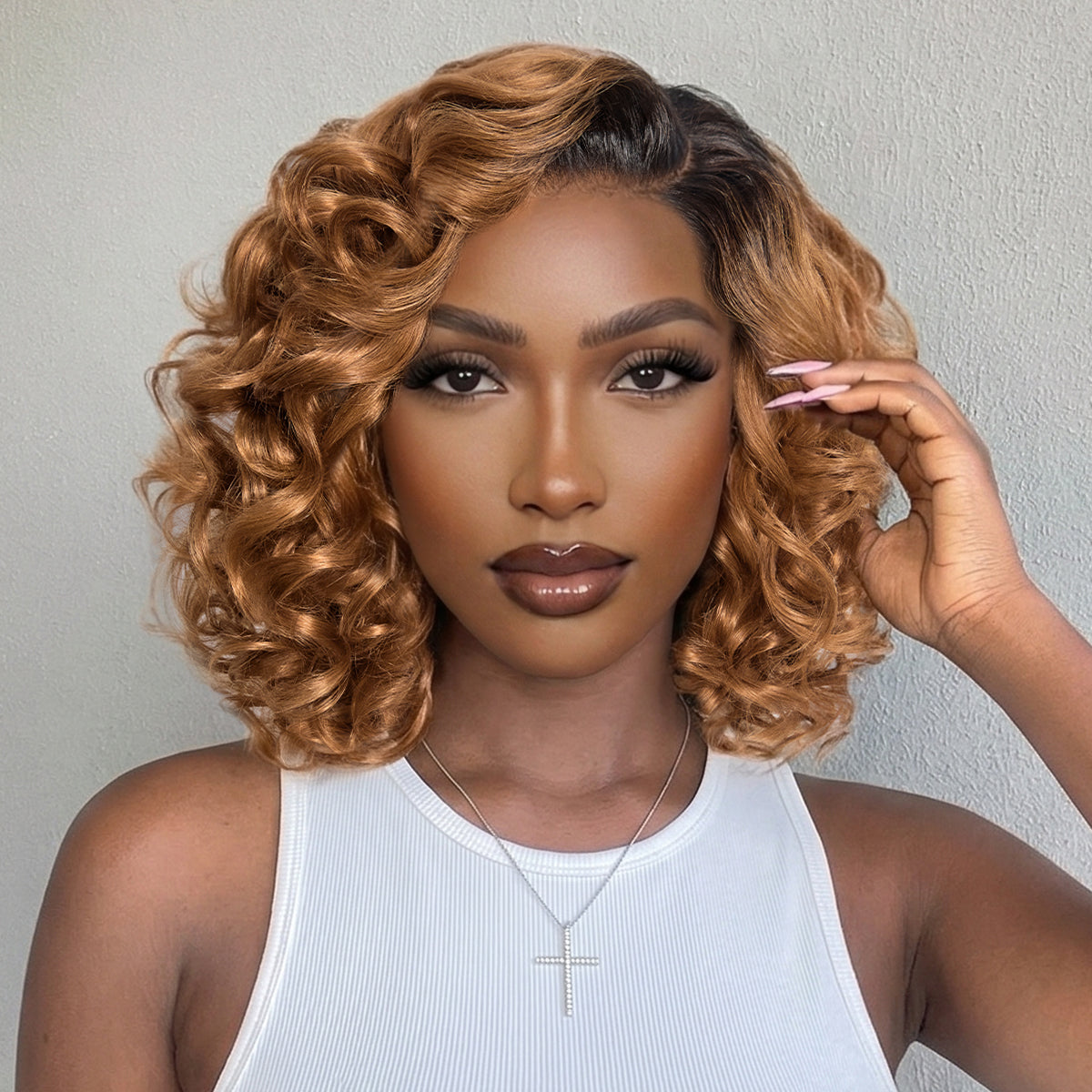 Glueless HD Lace Loose Wave T-Part Lace Human Hair Wig - Ombre | 10"-28"