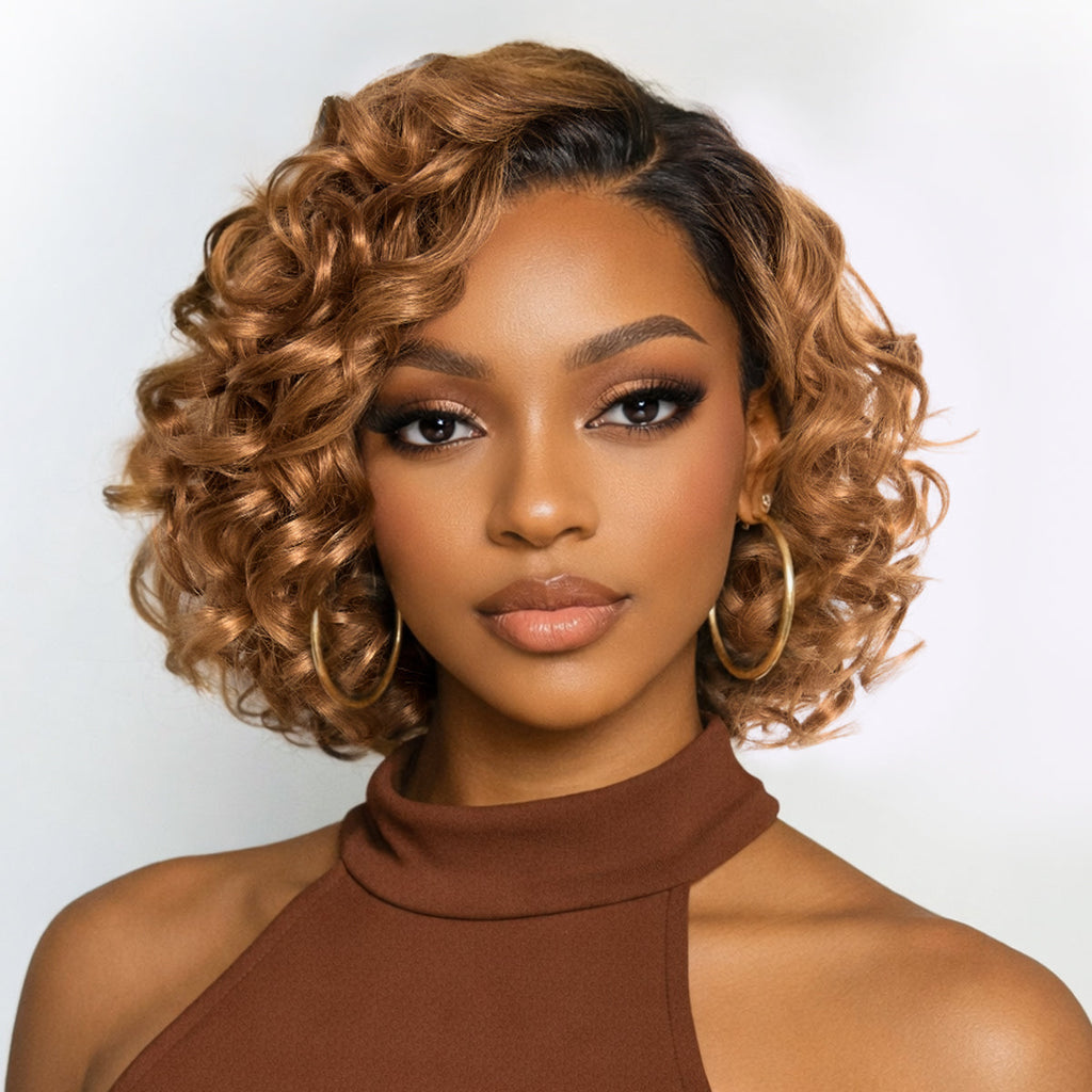 Glueless HD Lace Loose Wave T-Part Lace Human Hair Wig - Ombre | 10"-28"