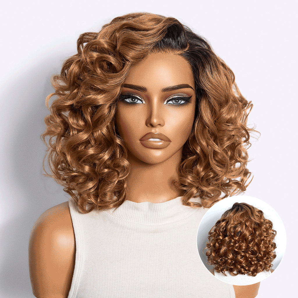 Glueless HD Lace Loose Wave T-Part Lace Human Hair Wig - Ombre | 10"-28"