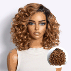 Glueless HD Lace Loose Wave T-Part Lace Human Hair Wig - Ombre | 10"-28"
