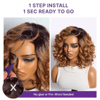 Glueless HD Lace Loose Wave T-Part Lace Human Hair Wig - Ombre | 10"-28"
