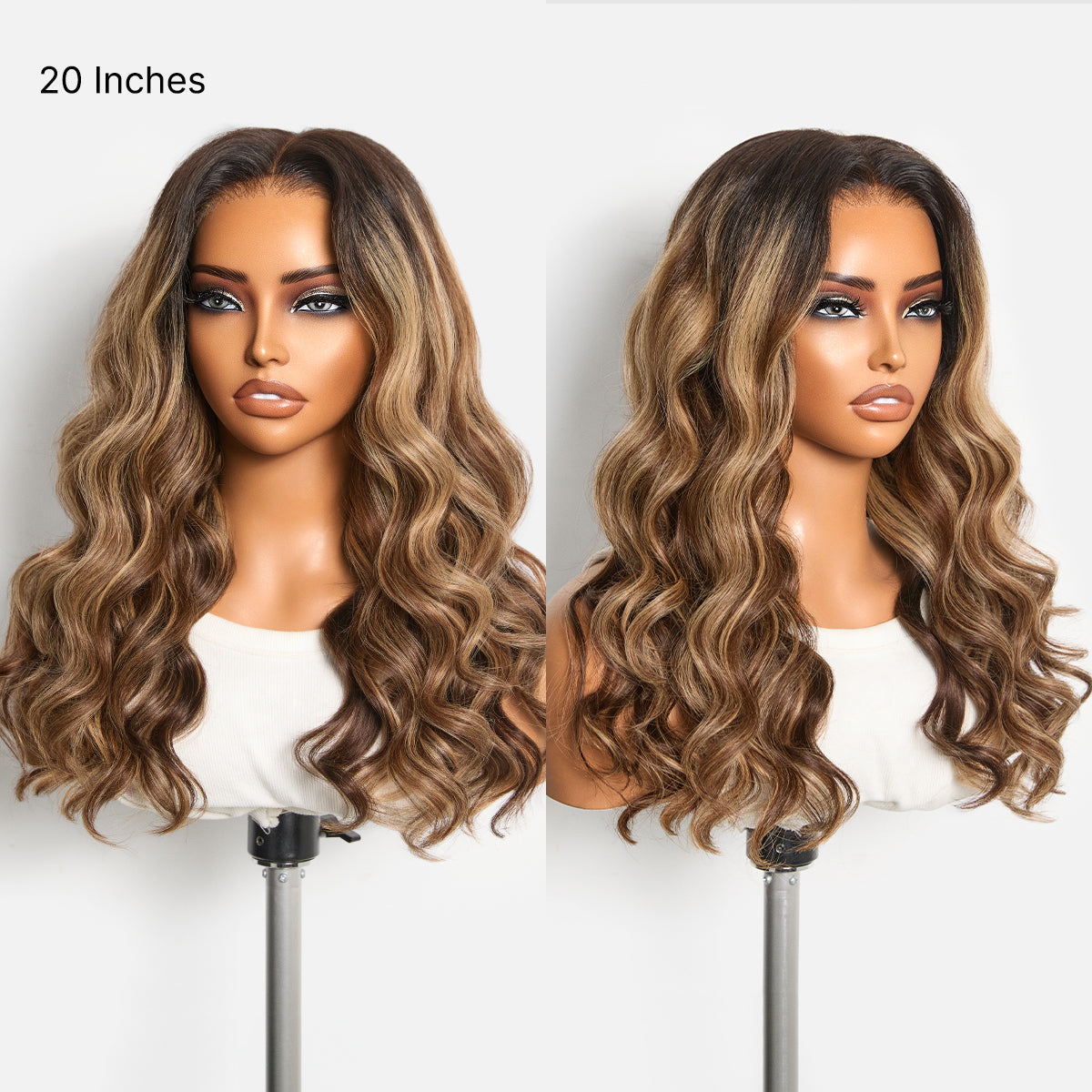 Glueless HD Lace Loose Wave T-Part Lace Human Hair Wig - Highlight 180% Density | 10"-28"