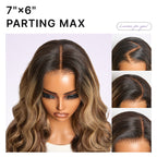 Glueless HD Lace Loose Wave T-Part Lace Human Hair Wig - Highlight 180% Density | 10"-28"